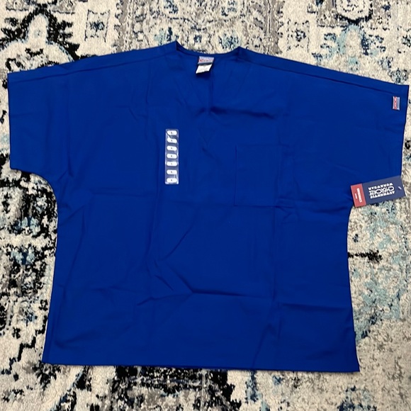 ⛔️SOLD⛔️ 💰3 items for $25 🏷NWT Cherokee Workwear Unisex Blue Scrub Top sz L - Picture 1 of 7
